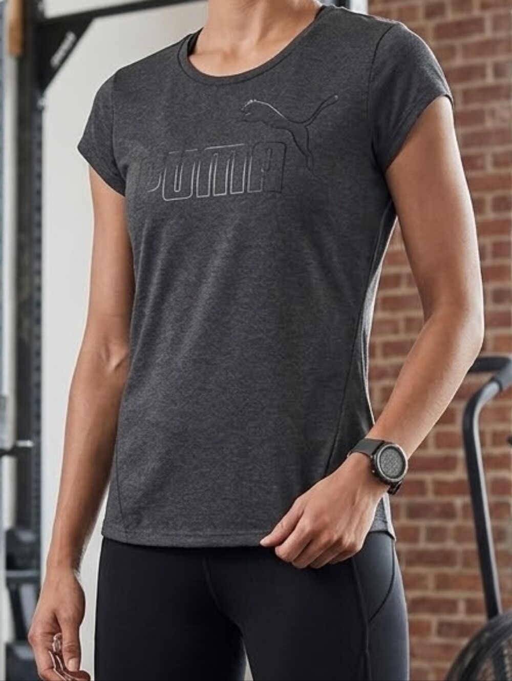 Puma Charcoal Short Sleeve Crewneck Tee